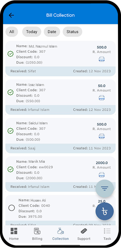 Automatic Bill Collection